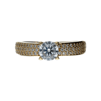 Ringe Damiata Gioielli Dame in Gelbgold Zircone 543/102/3 - 543/102/3
